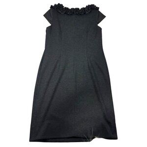Cache Knit Sheath Dress Gray Size 8